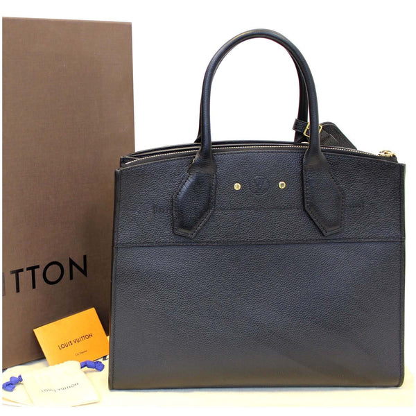 LOUIS VUITTON City Steamer MM Noir Black Leather Shoulder Bag-US