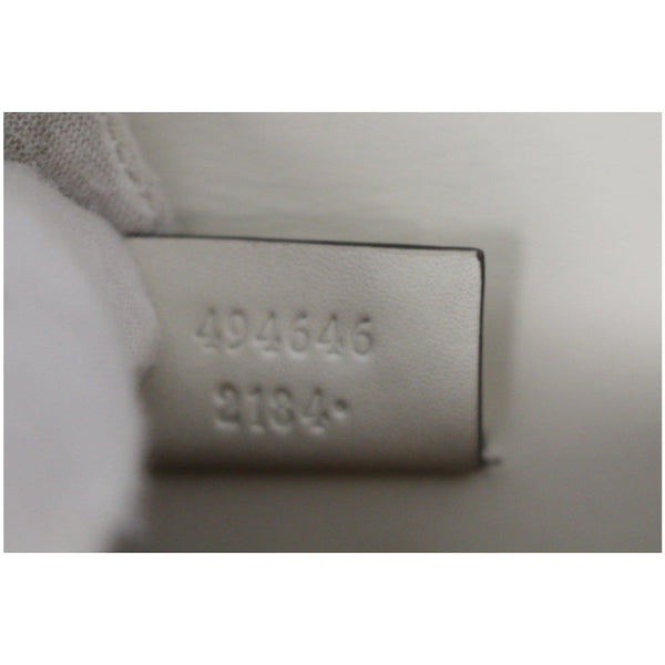 GUCCI Sylvie Super Mini Leather Crossbody Bag 494646 White