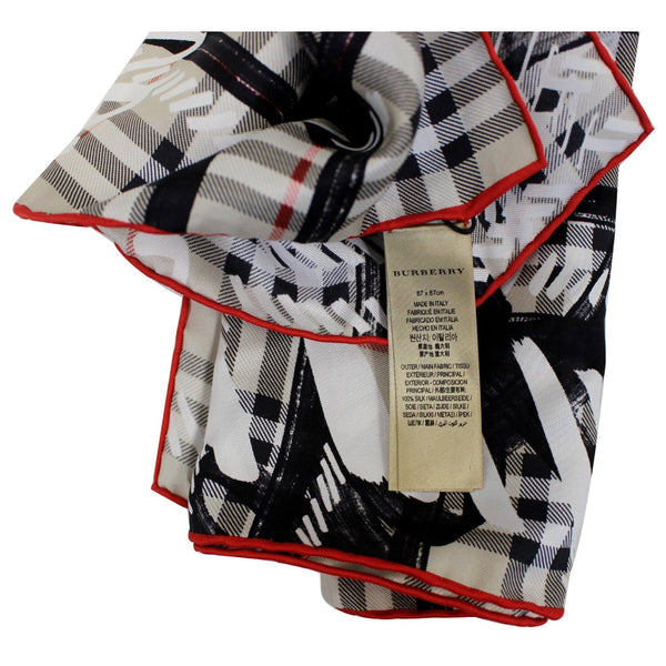 Burberry Scarf Scribble Vintage Check Stone - front view
