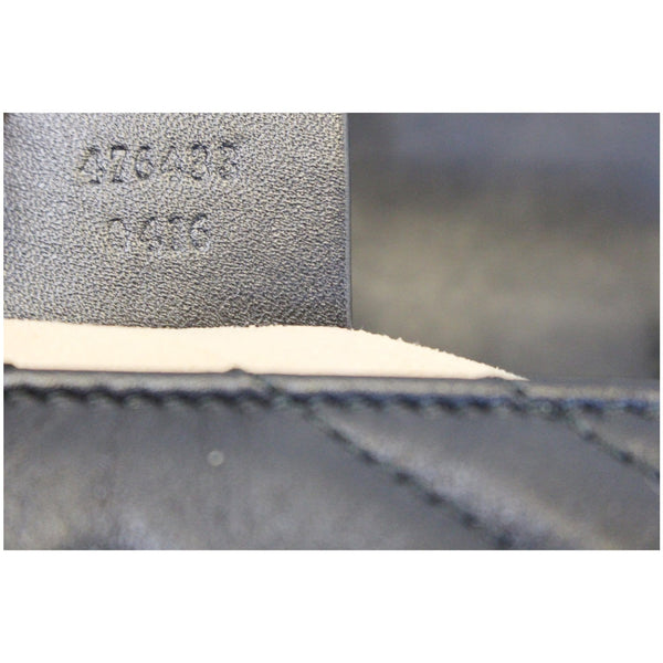 GUCCI GG Marmont Matelasse Black Leather Super Mini Crossbody Bag-US