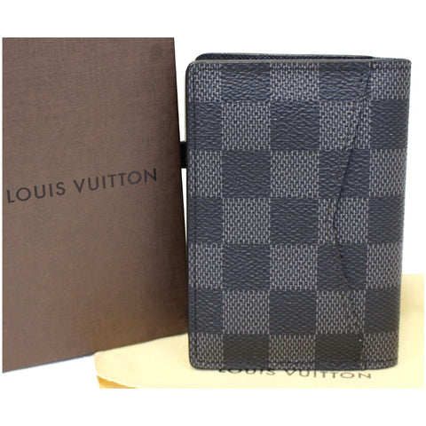 LOUIS VUITTON Pocket Organizer Damier Graphite Card Case Black-US