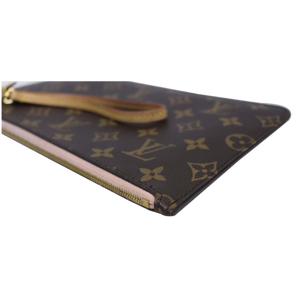 LOUIS VUITTON Pochette Wristlet Pouch Monogram Canvas Neverfull MM Brown