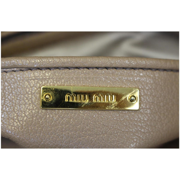 Miu Miu Madras 2 Way Leather Shoulder Bag - logo