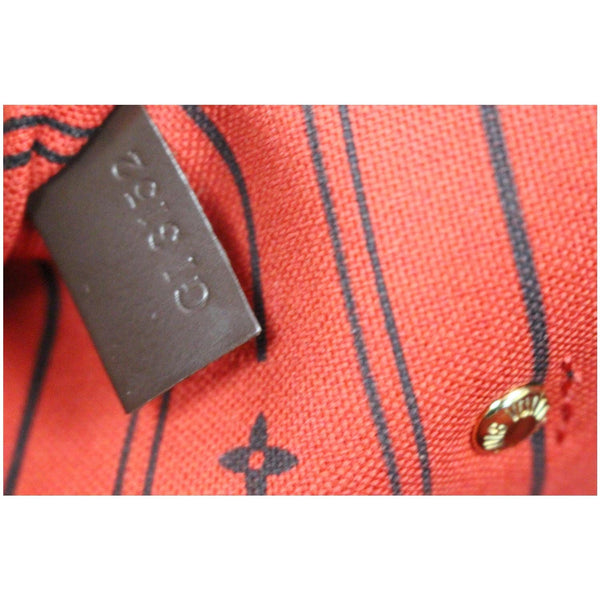 LV Neverfull MM Damier Ebene Bag with tag number