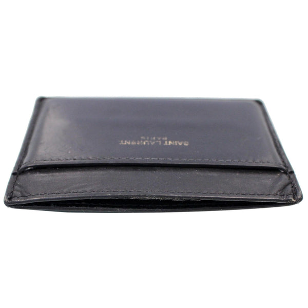 YVES SAINT LAURENT Smooth Leather Card Holder Black