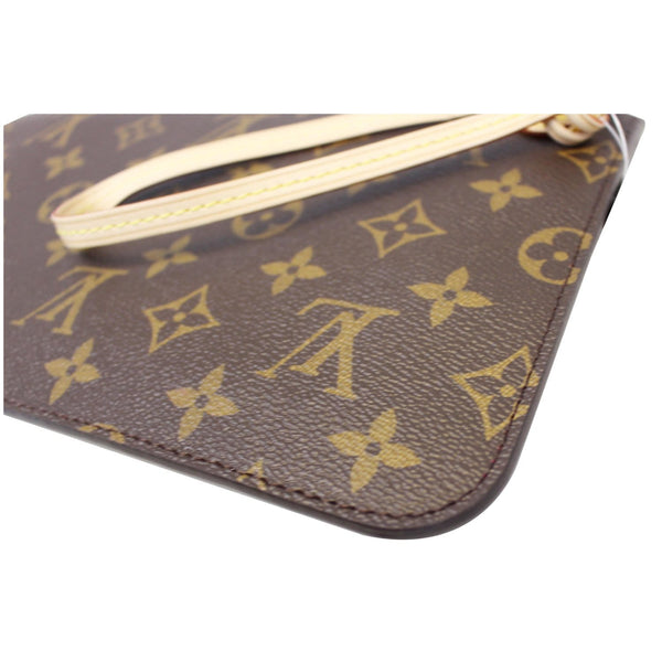 LOUIS VUITTON Pochette Wristlet Pouch Neverfull MM Monogram Pivoine