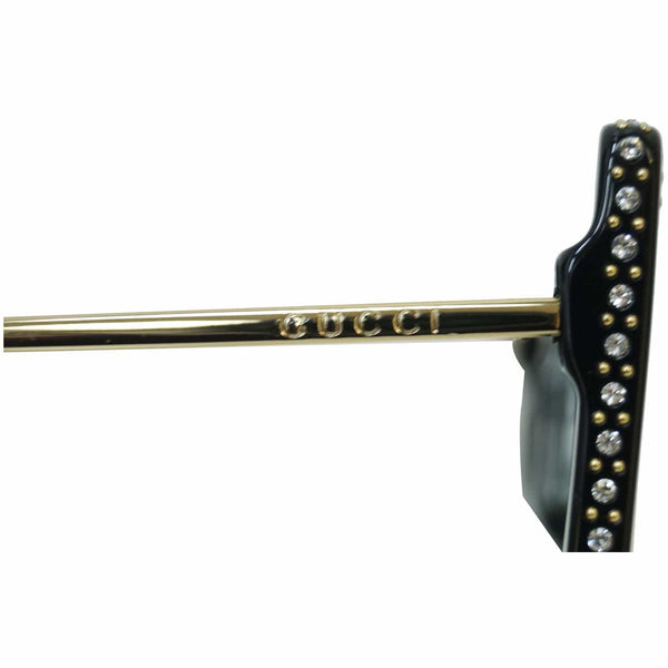GUCCI Crystal Mask Frame Sunglasses GG0431s Black/Gold