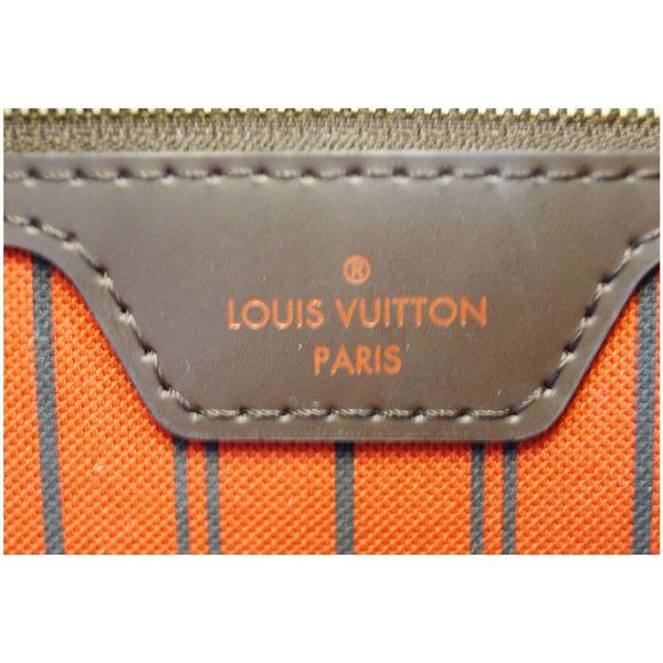 LOUIS VUITTON Neverfull MM Damier Ebene Tote Shoulder Bag Brown