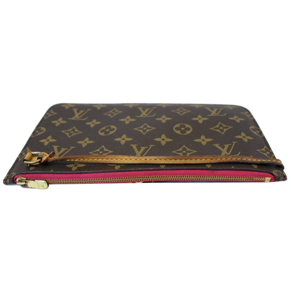 LOUIS VUITTON Pochette Wristlet Pouch Monogram Canvas Neverfull MM/GM Brown