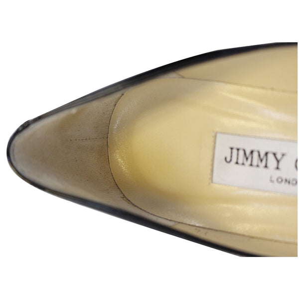 JIMMY CHOO Pointy Toe Patent Leather Pumps Black US 7