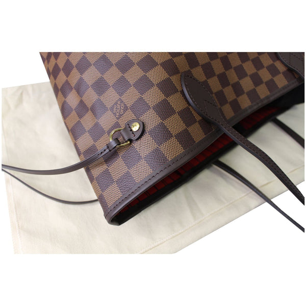 Louis Vuitton Neverfull MM Damier Ebene Tote Bag corner view