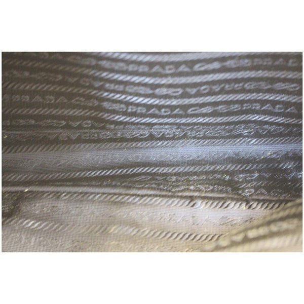 Prada Vitello Phenix Leather Tote Bag Yellow For Women interior