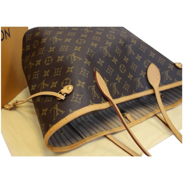 LOUIS VUITTON Neverfull MM Monogram Canvas Tote Shoulder Bag Brown