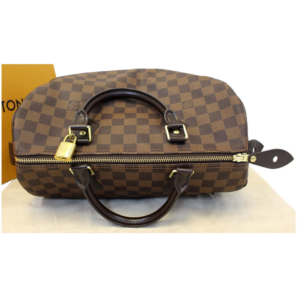 LOUIS VUITTON Speedy 30 Damier Ebene Satchel Bag Brown