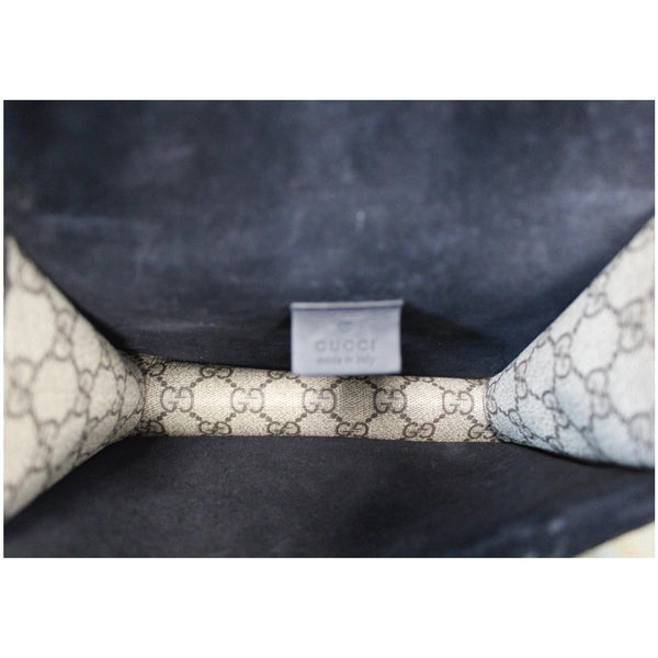 GUCCI Dionysus Mini GG Supreme Canvas Crossbody Bag Beige