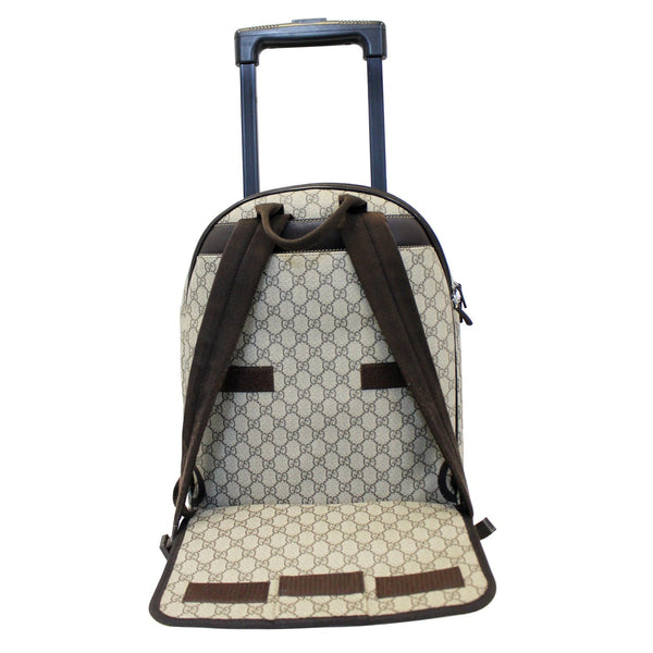 Gucci Backpack Bag GG Supreme Canvas Trolley - back view