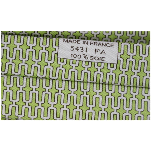 HERMES Men's Silk Neck Tie Lime