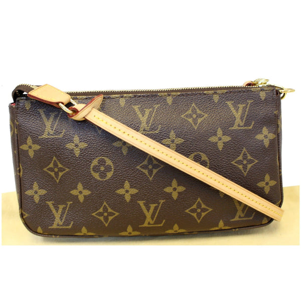 LOUIS VUITTON V Pochette Accessories Monogram Canvas Bag Brown