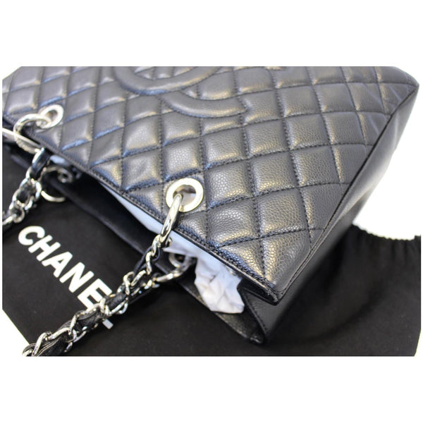 CHANEL Black Caviar Leather Grand Shopping Tote Bag-US