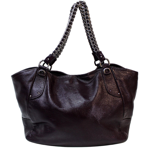 PRADA Cervo Lux Chain Shoulder Bag Purple