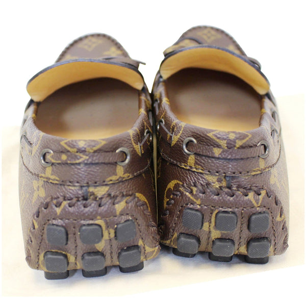 LOUIS VUITTON Arizona Moccasin Monogram Canvas Men's Shoes Loafers-US