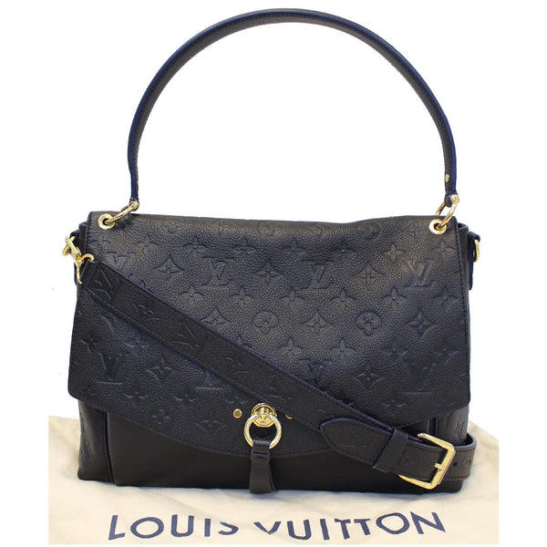 LOUIS VUITTON Blanche MM Empreinte Leather Shoulder Bag Black