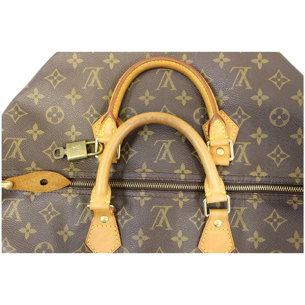 LOUIS VUITTON Speedy 40 Monogram Canvas Satchel Handbag Brown-US
