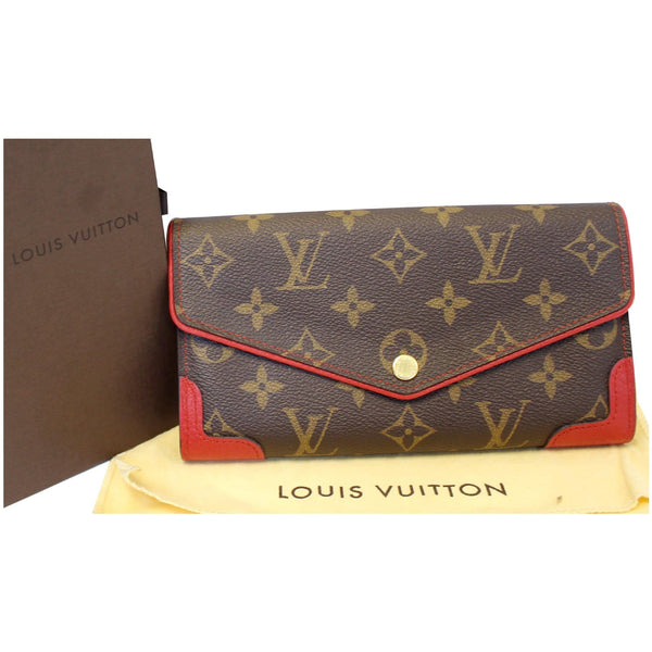 LOUIS VUITTON Sarah Retiro Monogram Canvas Wallet Brown/Cerise-US