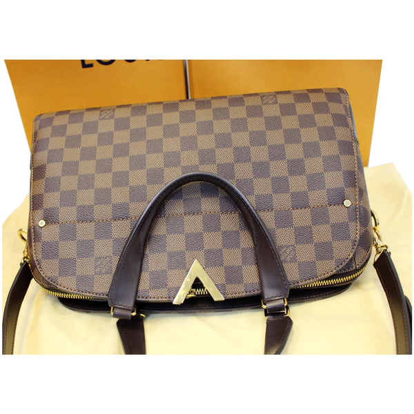 LOUIS VUITTON Kensington Bowling Damier Ebene Shoulder Bag Brown