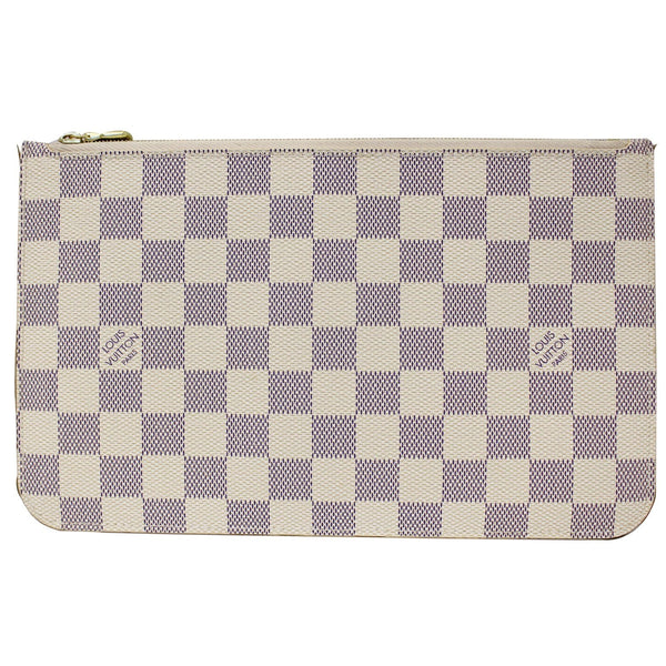 LOUIS VUITTON Pochette Wristlet Pouch Neverfull MM Damier Azur-US