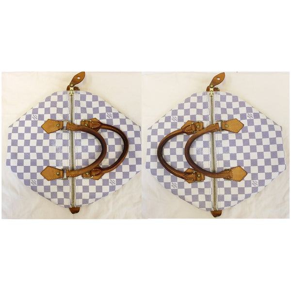 LOUIS VUITTON Speedy 30 Damier Azur Satchel Handbag