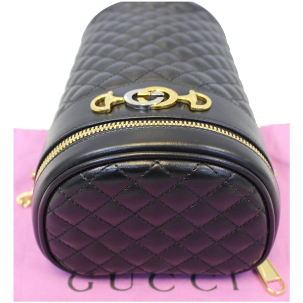 GUCCI Trapuntta Calfskin Leather Belt Bag Black 572298