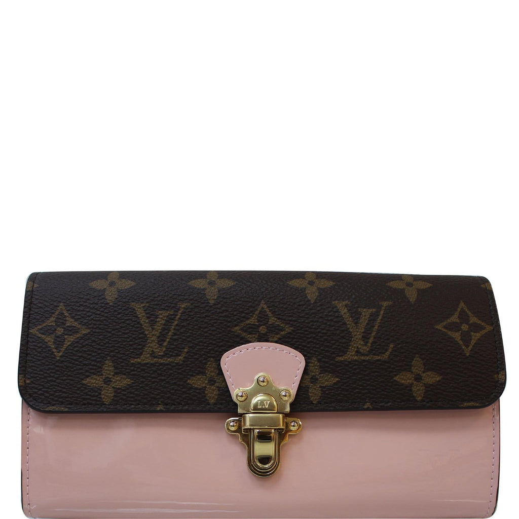 Louis Vuitton Monogram Canvas & Rose Ballerine Vernis Cherrywood Wallet, myGemma