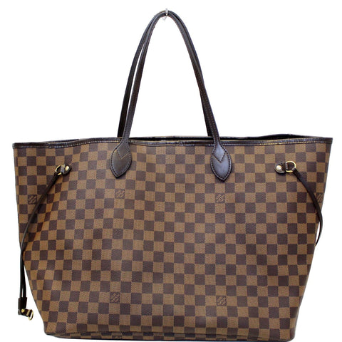 LOUIS VUITTON Neverfull GM Damier Ebene Tote Shoulder Bag Brown-USA