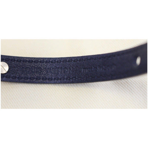 LOUIS VUITTON Logomania Vernis Leather Bracelet 19 Black-US