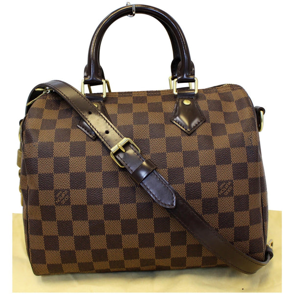 LOUIS VUITTON Speedy 25 Bandouliere Damier Ebene Shoulder Bag Brown