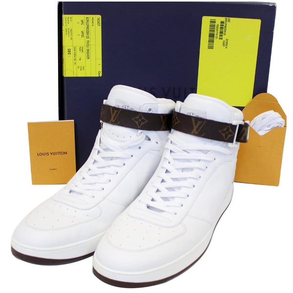 LOUIS VUITTON Rivoli Calfskin High Top Sneakers Boot White-US