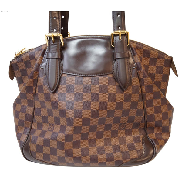 LOUIS VUITTON Verona MM Damier Ebene Shoulder Bag Brown
