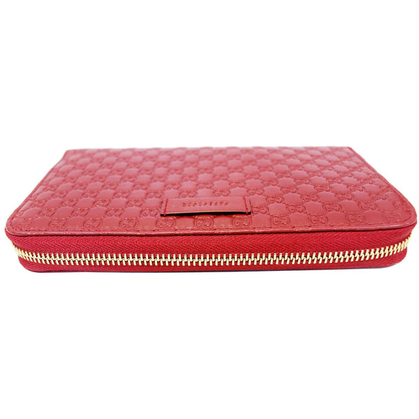 Gucci Wallet Leather Micro GG Guccissima Zip for women