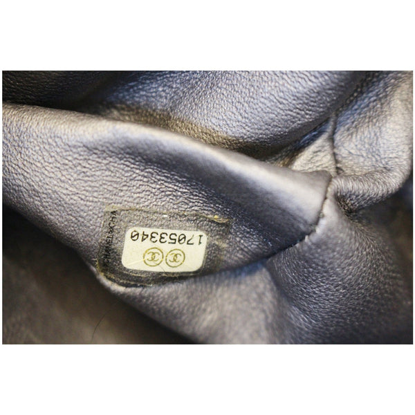 CHANEL Jumbo Calfskin Leather Double Flap Silver Shoulder Bag