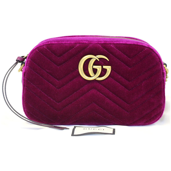GUCCI GG Marmont Velvet Small Crossbody Bag-US