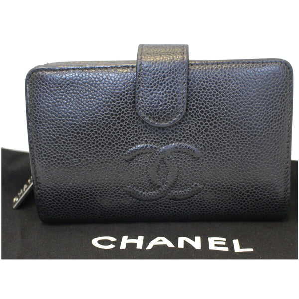 CHANEL CC Caviar Leather Bifold Wallet Black-US