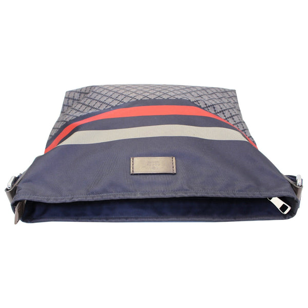 Gucci Crossbody Bag Diamante Nylon Messenger Navy - front view