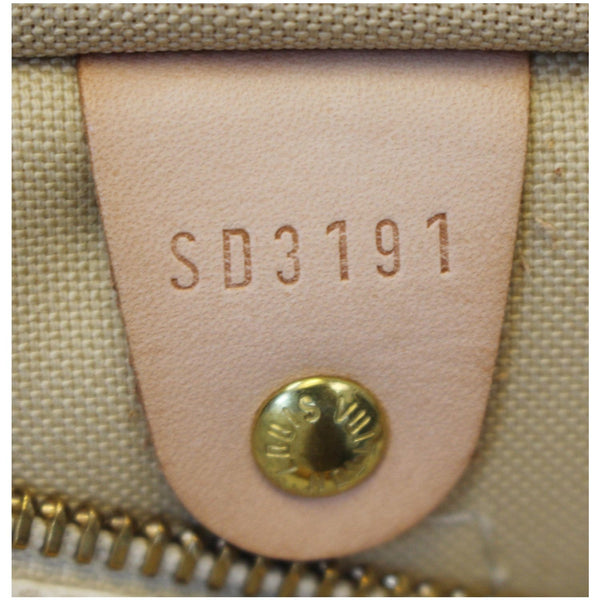 LOUIS VUITTON Speedy 30 Damier Azur Satchel Handbag White-US