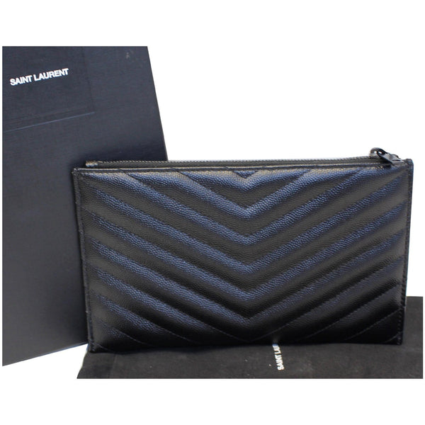 Yves Saint Laurent Bill Pouch Grain De Poudre Black - front view