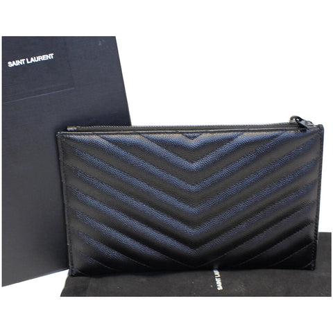 Yves Saint Laurent Bill Pouch Grain De Poudre Black - front view