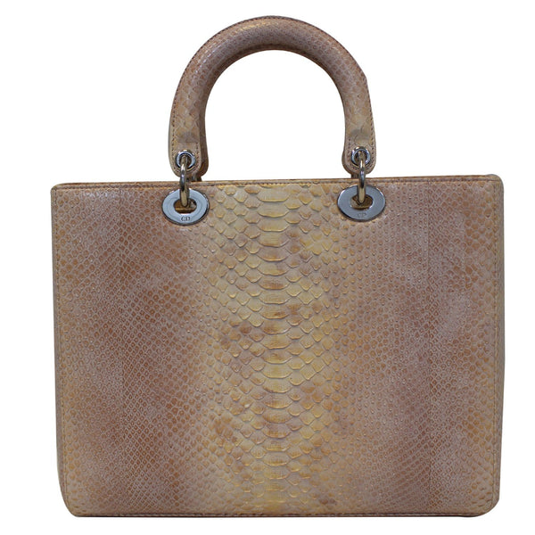 Christian Dior Lady Dior Large Python Shoulder Bag Blush Pink