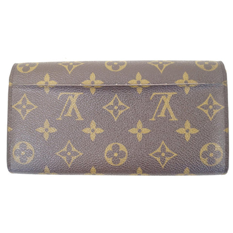 LOUIS VUITTON Sarah Monogram Canvas Wallet Brown