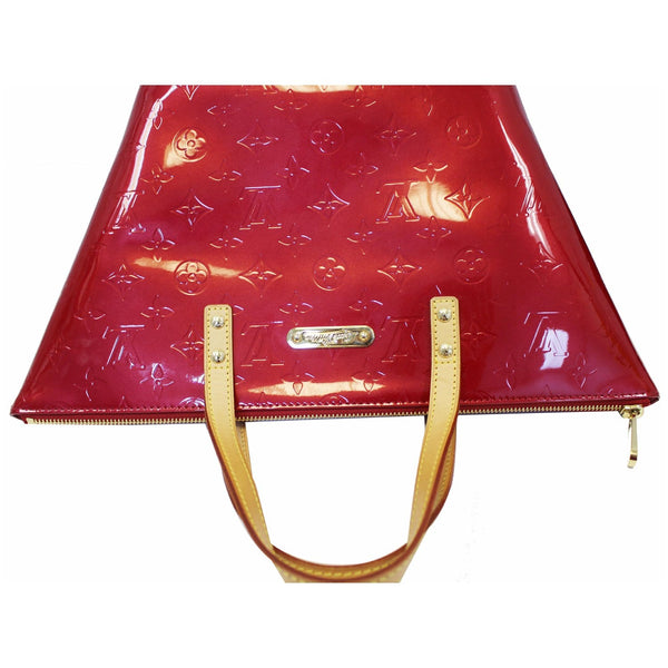 LOUIS VUITTON Bellevue PM Vernis Leather Satchel Bag Pomme D'Amour