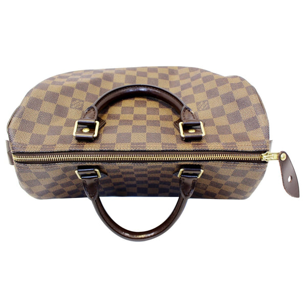 LOUIS VUITTON Speedy 30 Damier Ebene Brown Satchel Bag-US